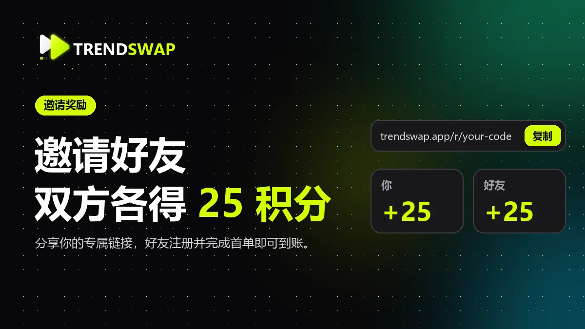 邀请好友送积分:双方各得 25 积分的操作指南